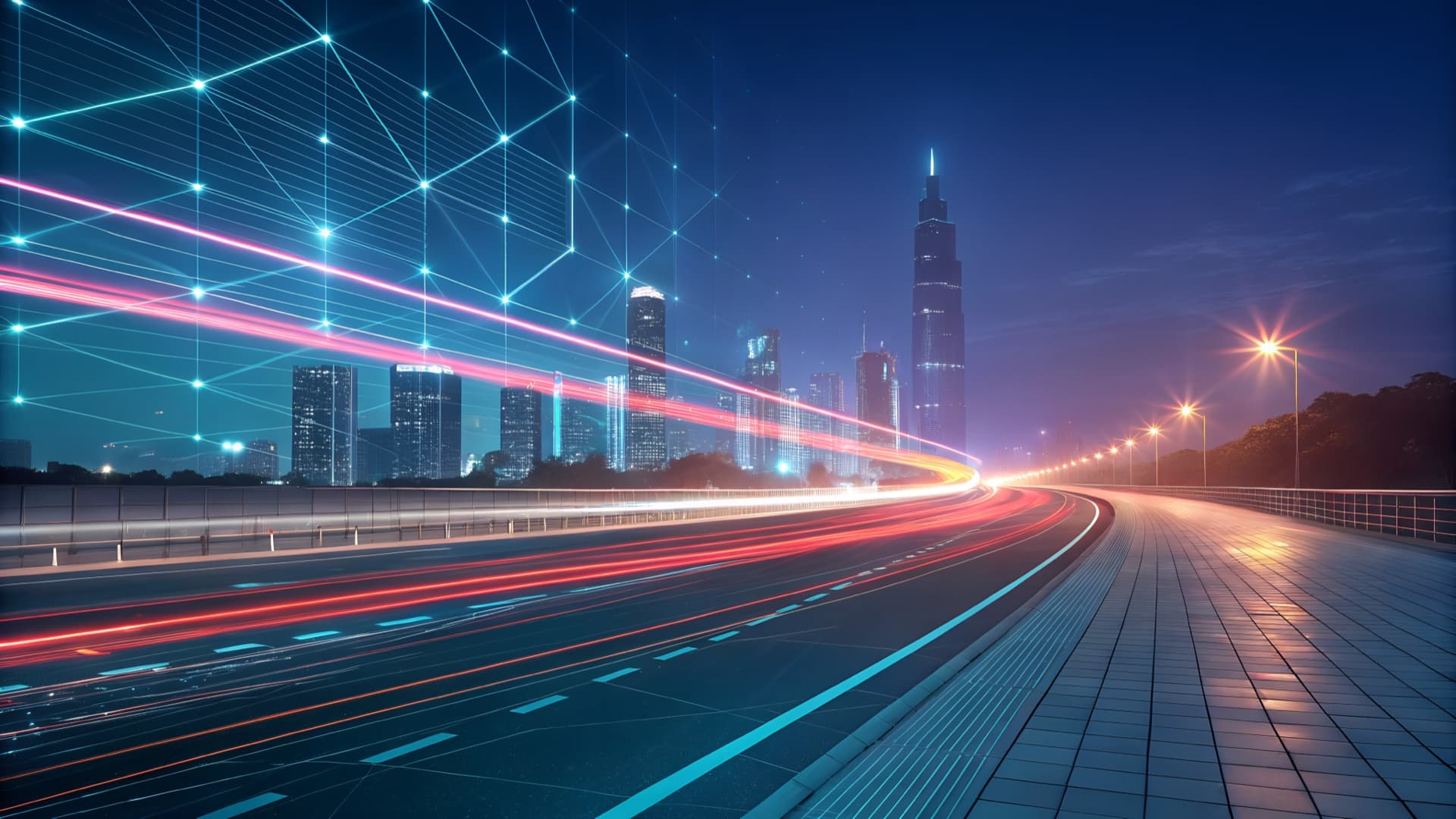 Cyber-city abstract visualisation